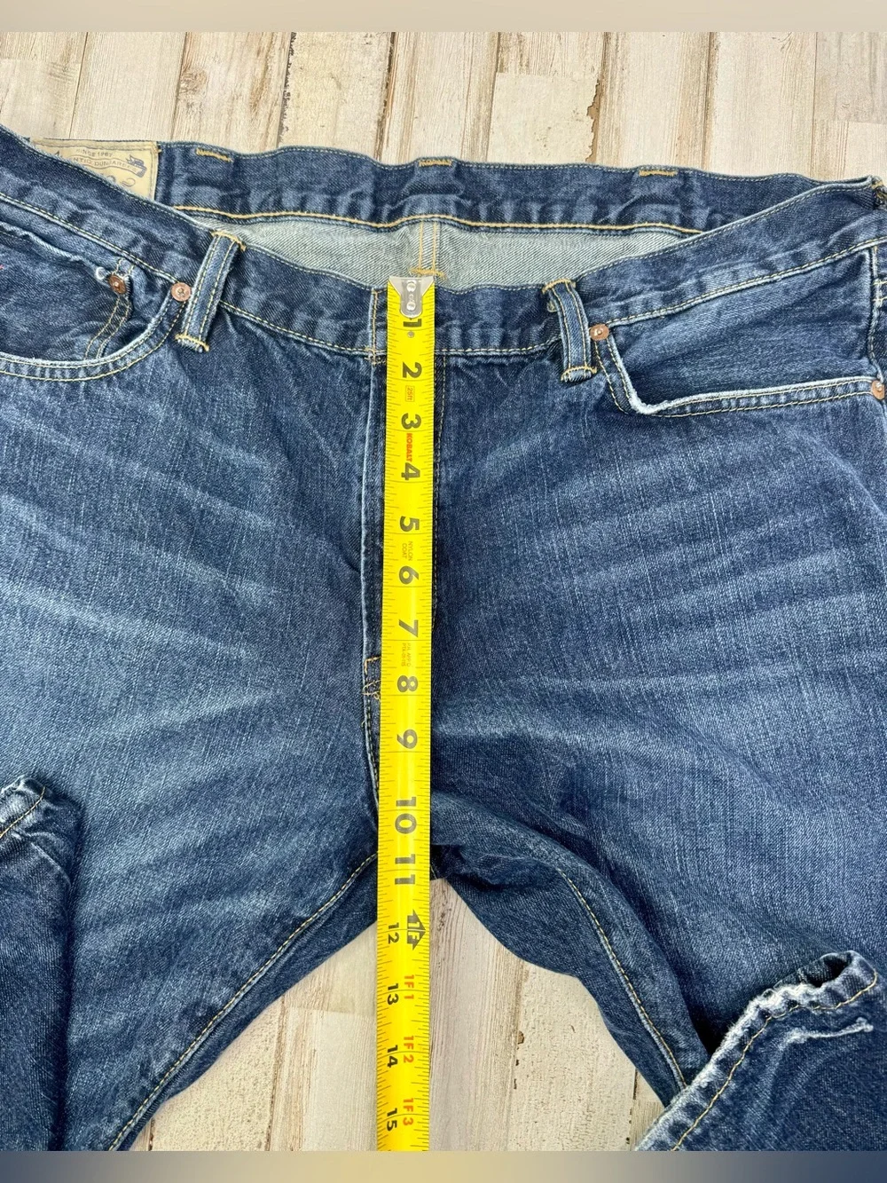 Polo Ralph Lauren Varick Slim Straight Jeans Mens Size 38x31 Medium Wash Denim